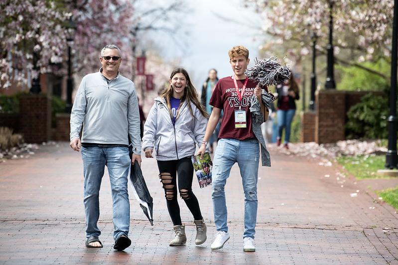 Admitted Students Celebrating on Campus during Open House